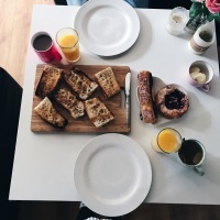 Eco breakfast at home & favourite shops in Liverpool